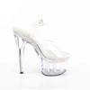 Pleaser - ADORE708MLS Ankle strap sandal - White/Transparent Product image